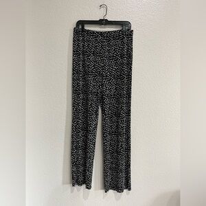 Travelers by Chico's polka dot crinkle pants size 1 (Small) Black White hippie